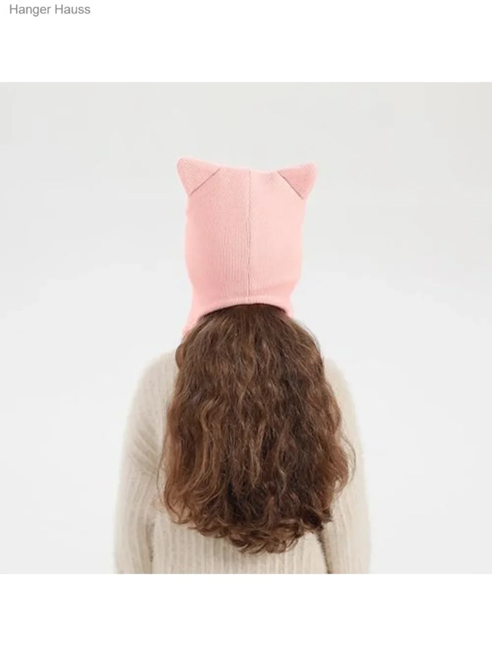 Girls Winter Cat Ear Beanie Hat Gloves Set Knit Earflap Cap Mittens